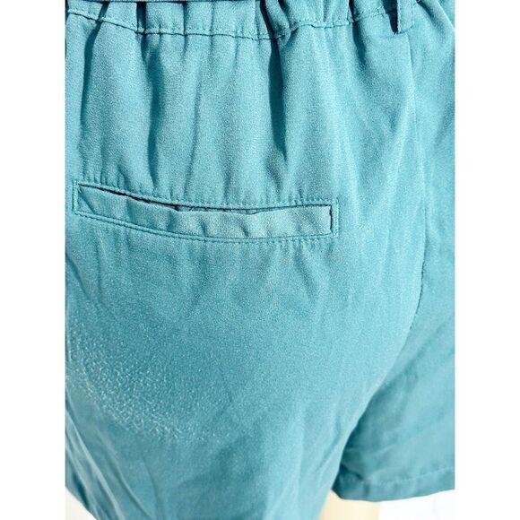 A New‎ Day Women's High-Rise Tie Waist Paperbag Shorts Pockets Green XL - Picture 6 of 13